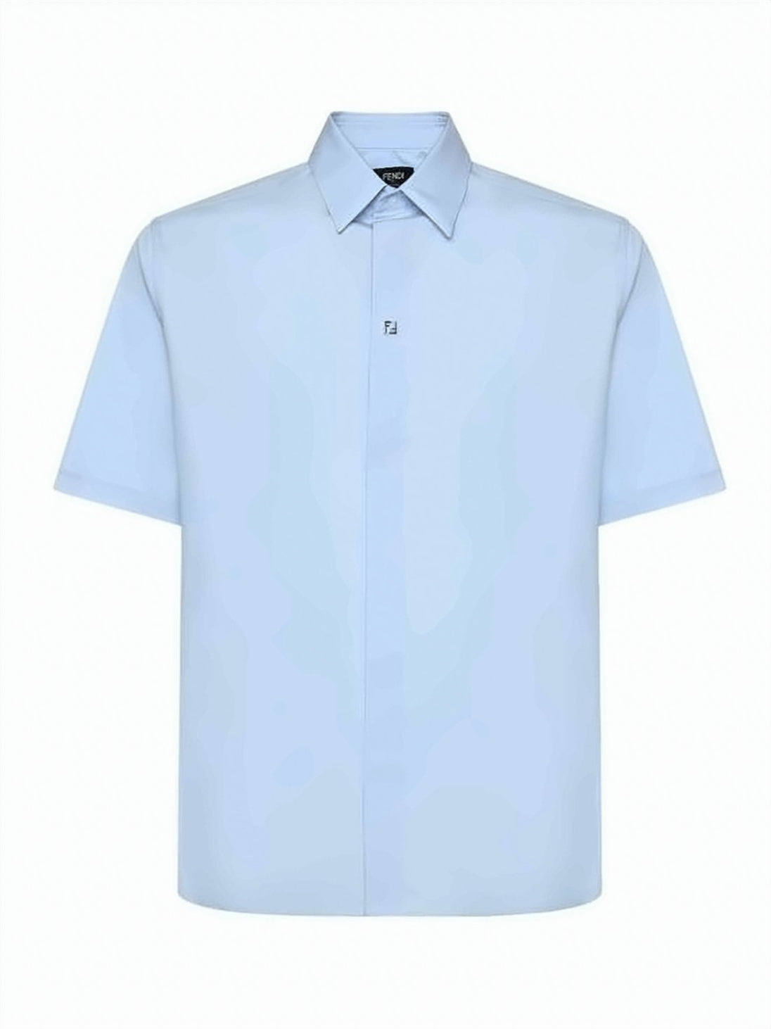 Short-Sleeved Casual Shirt with Classic Collar