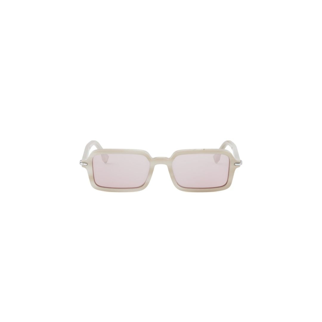 Fe40174i Translucent Acetate Rectangular Sunglasses