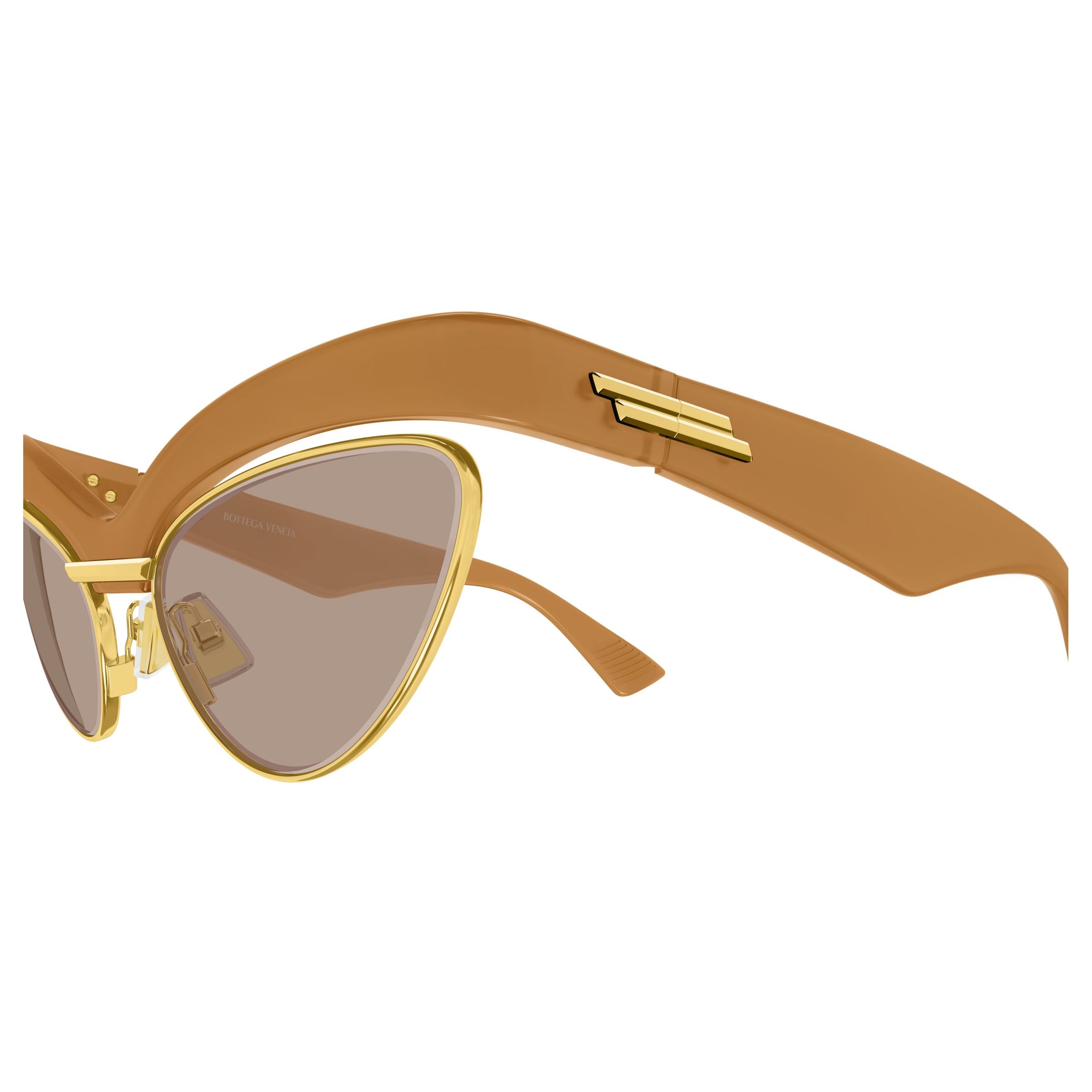 Bv1480s Bold Gold Accent Cat-Eye Sunglasses