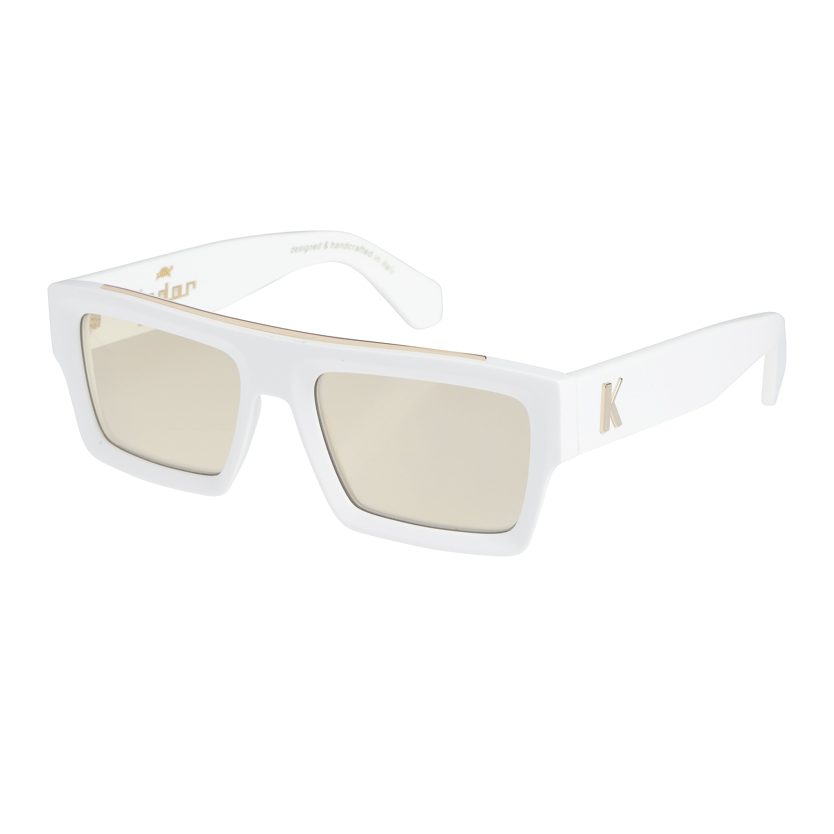 Bandit 2 Special Bold Rectangular Sunglasses with Glossy Finish