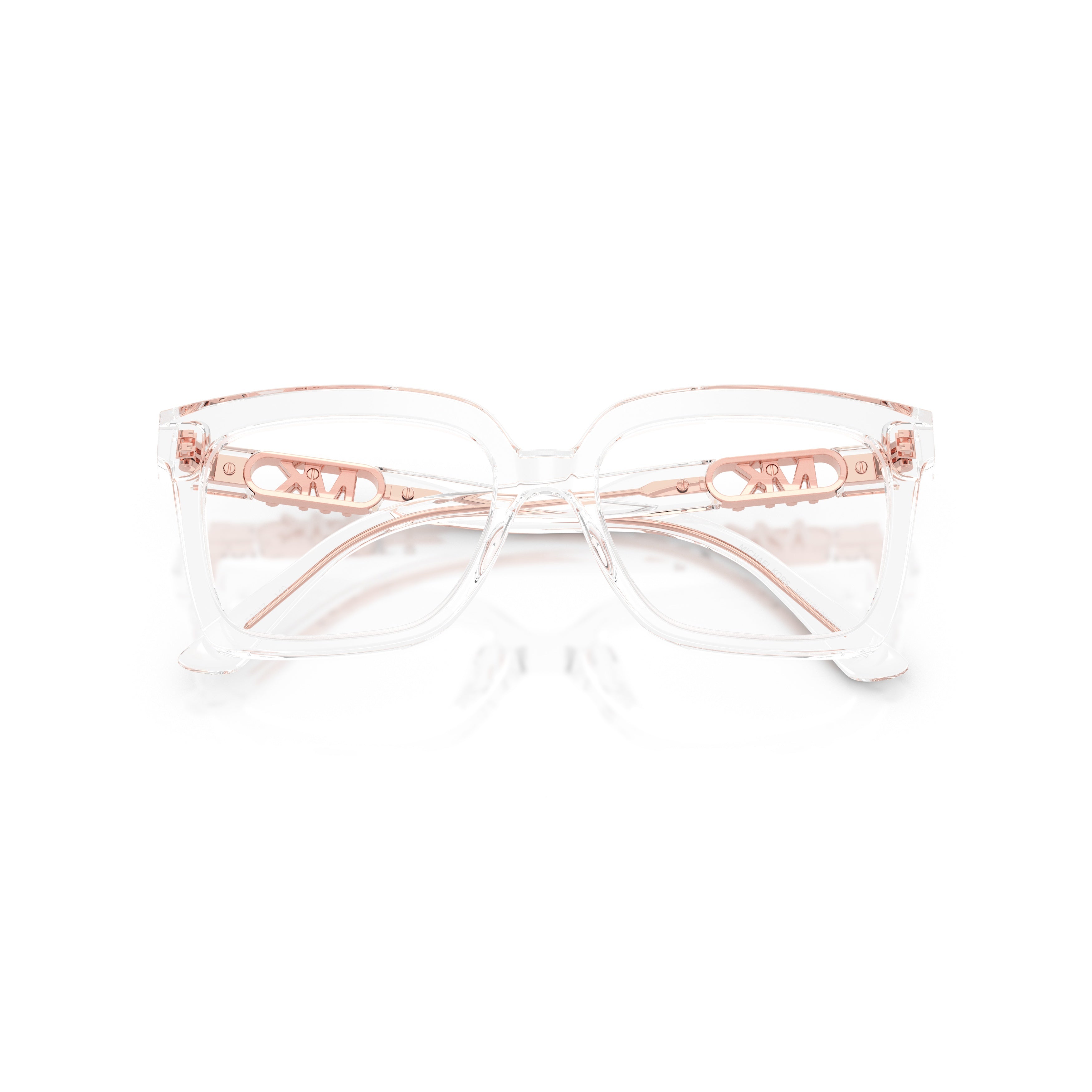 0mk4119u Transparent Acetate Eyeglasses with Delicate Metallic Details