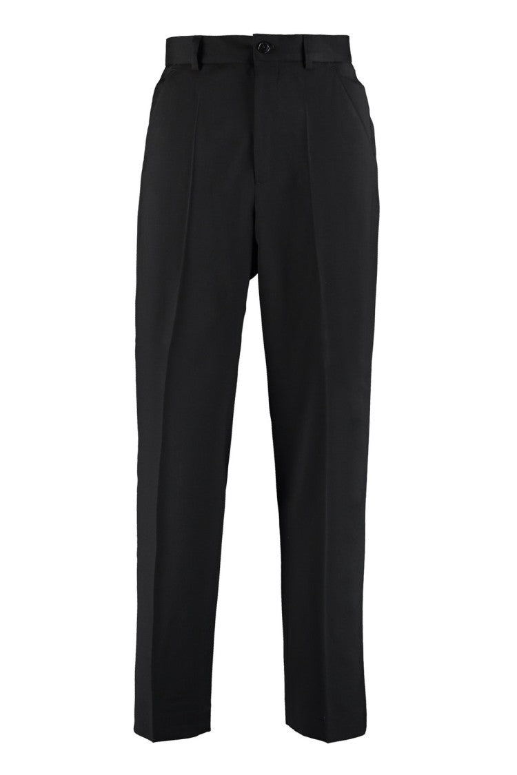 Tailored Straight Pants with Classic Waistband