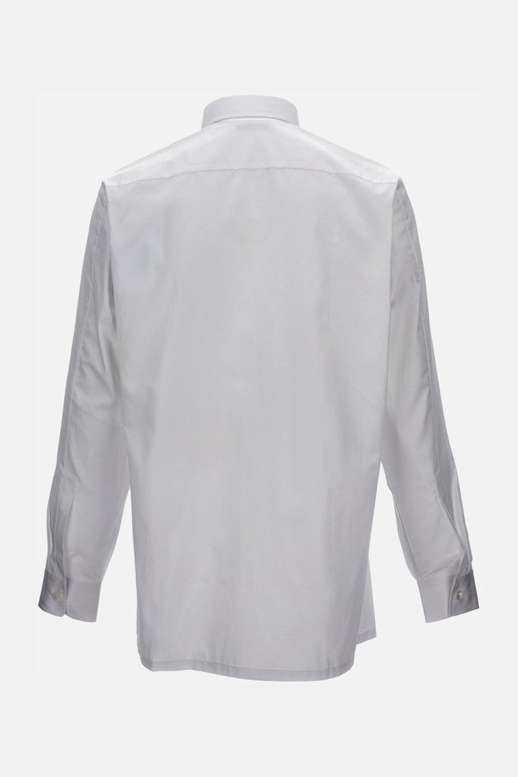 Cotton Classic Shirt With Stiff Collar