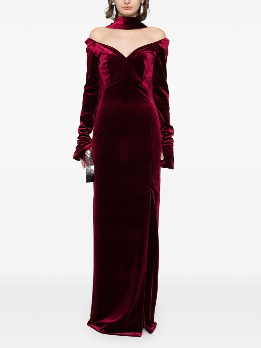 Velvet Long Fitted Dress