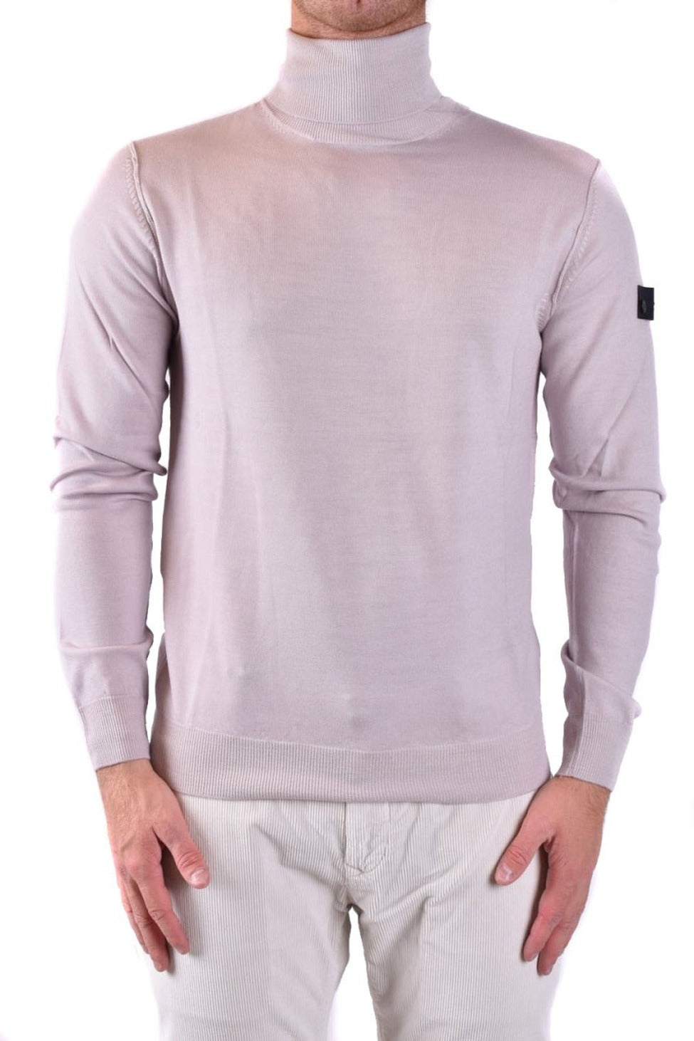 Beige Wool Turtleneck Sweater