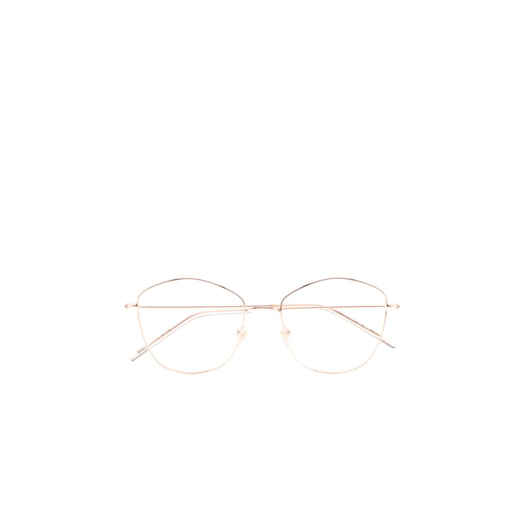 Brady Minimalist Gold Metal Eyeglasses with Geometric Design