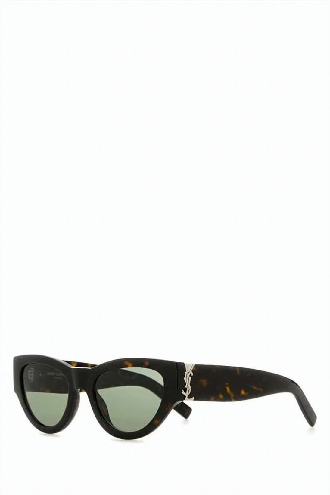 Tortoiseshell Acetate Cat-Eye Sunglasses with Metallic Logo