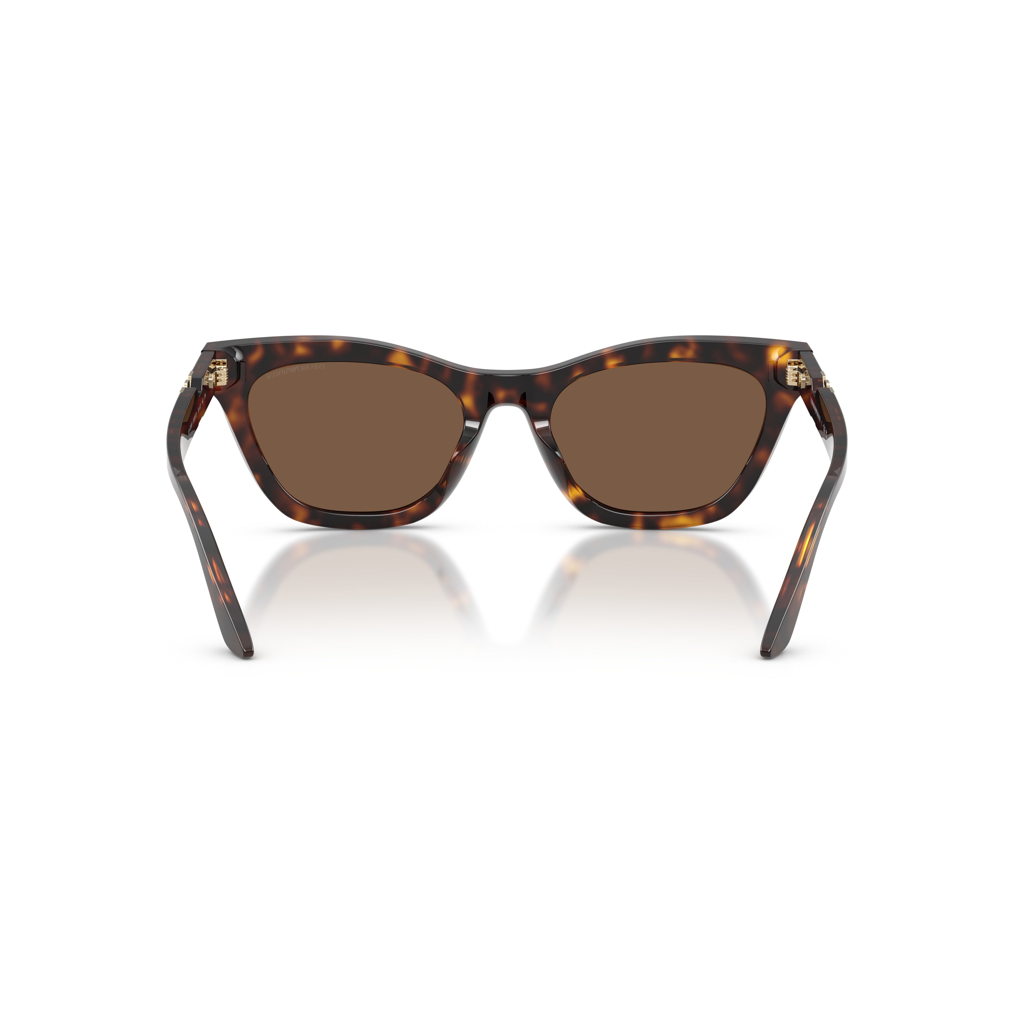 0ea4259u Angular Tortoiseshell Cat-Eye Sunglasses with Metallic Detail