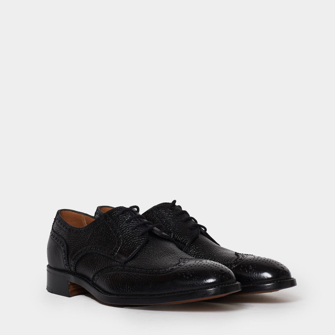 Hand-Sewn Laced Derby Model Shoe