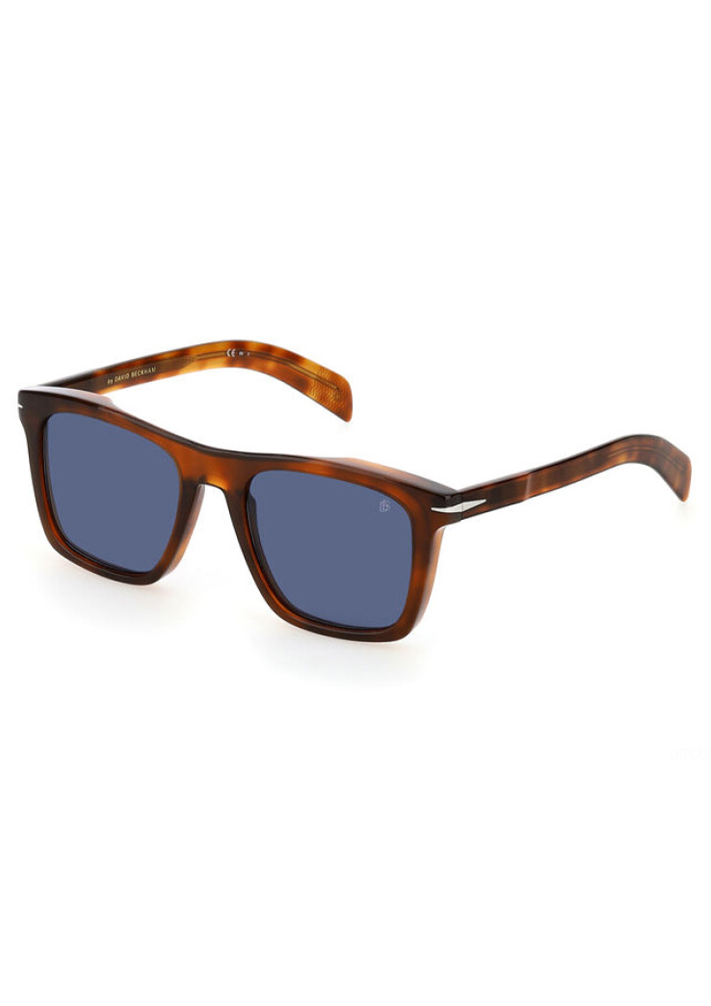 Modern Square Frame Sunglasses with Deep Blue Lenses