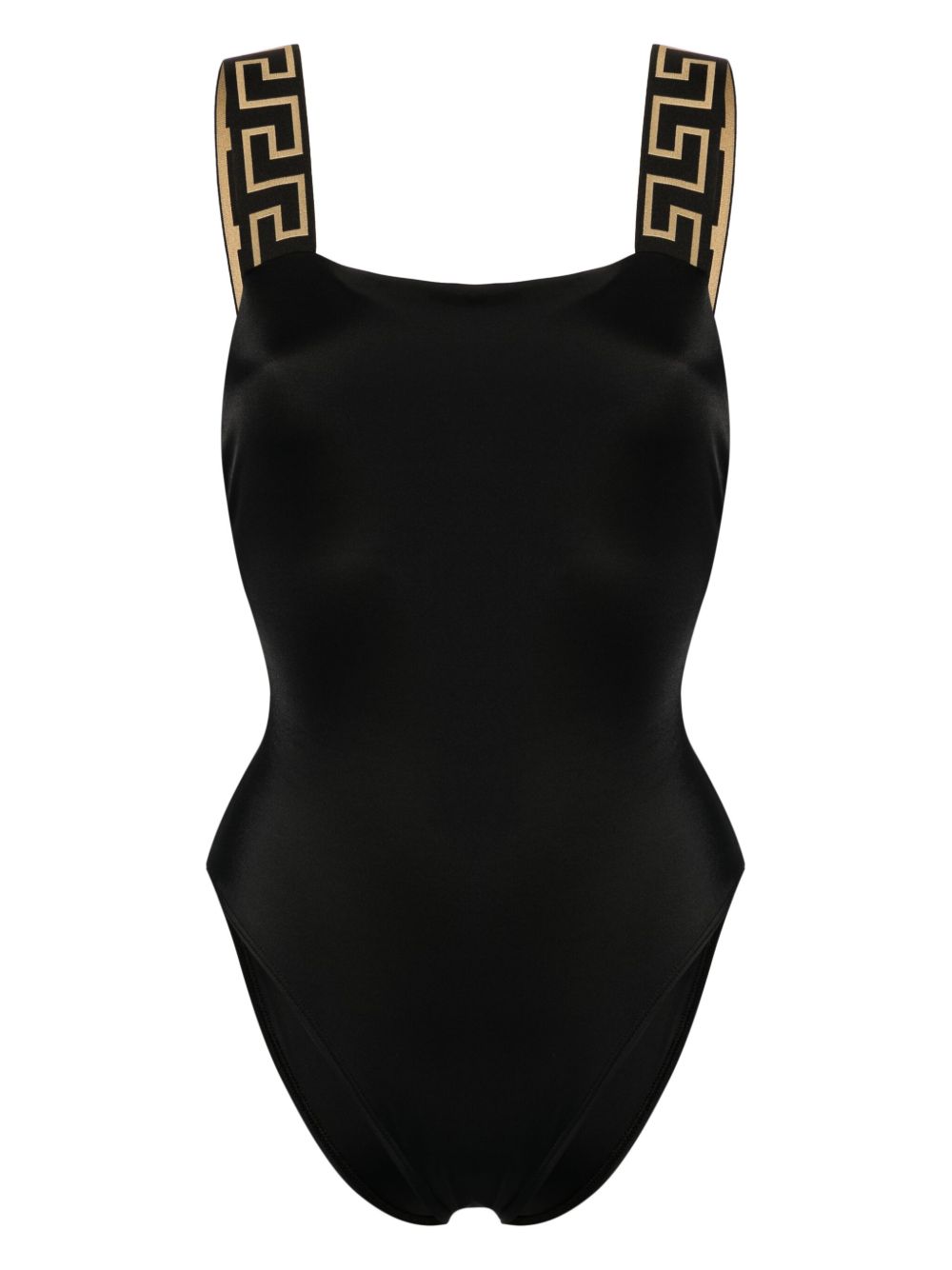 One-Piece Swimsuit with Geometric Pattern