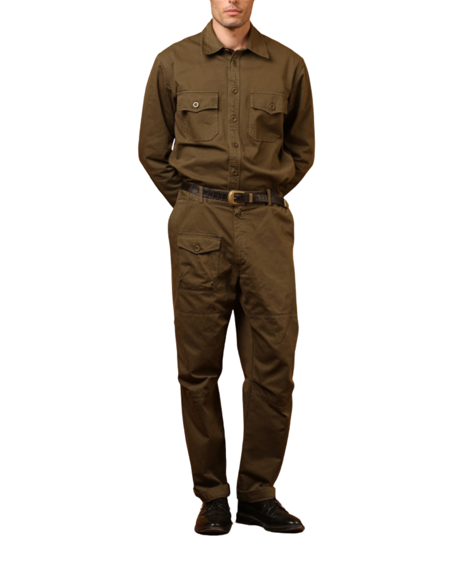 Relaxed Military-Inspired Utility Trousers
