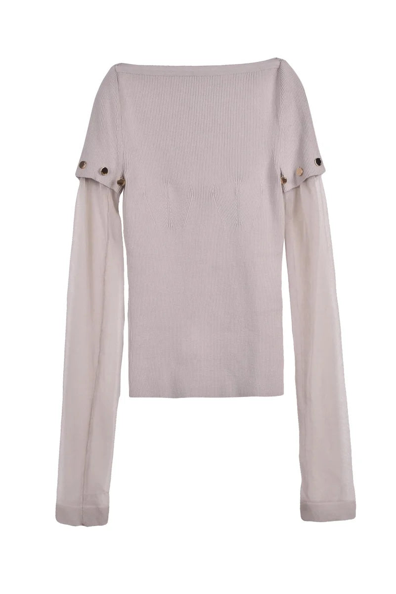 Under-Jacket Top - Beige