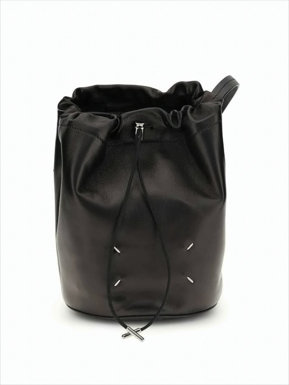 Bucket-Style Shoulder Bag with Drawstring Closure