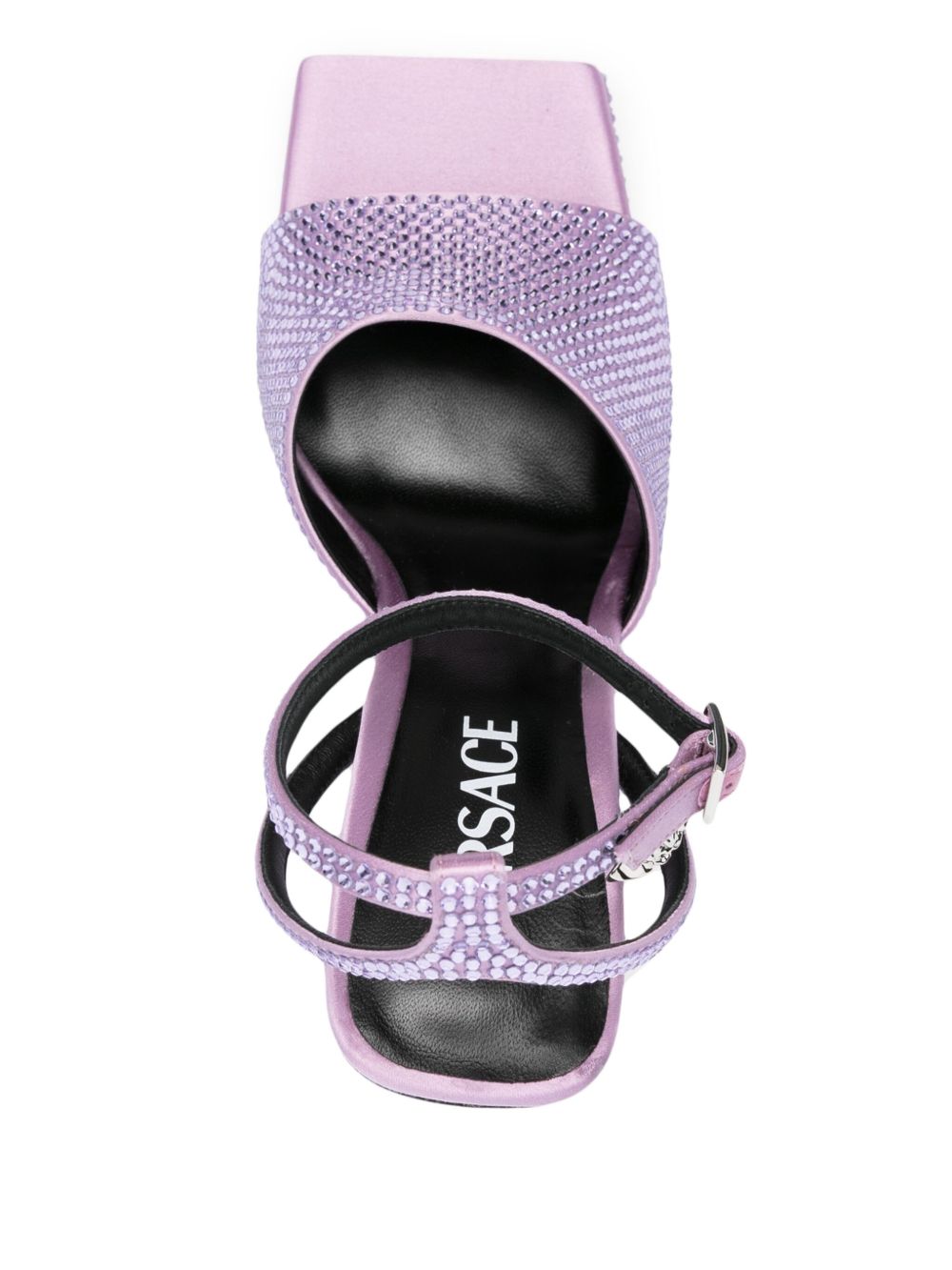 Platform Sandals with Crystal Embellishments
