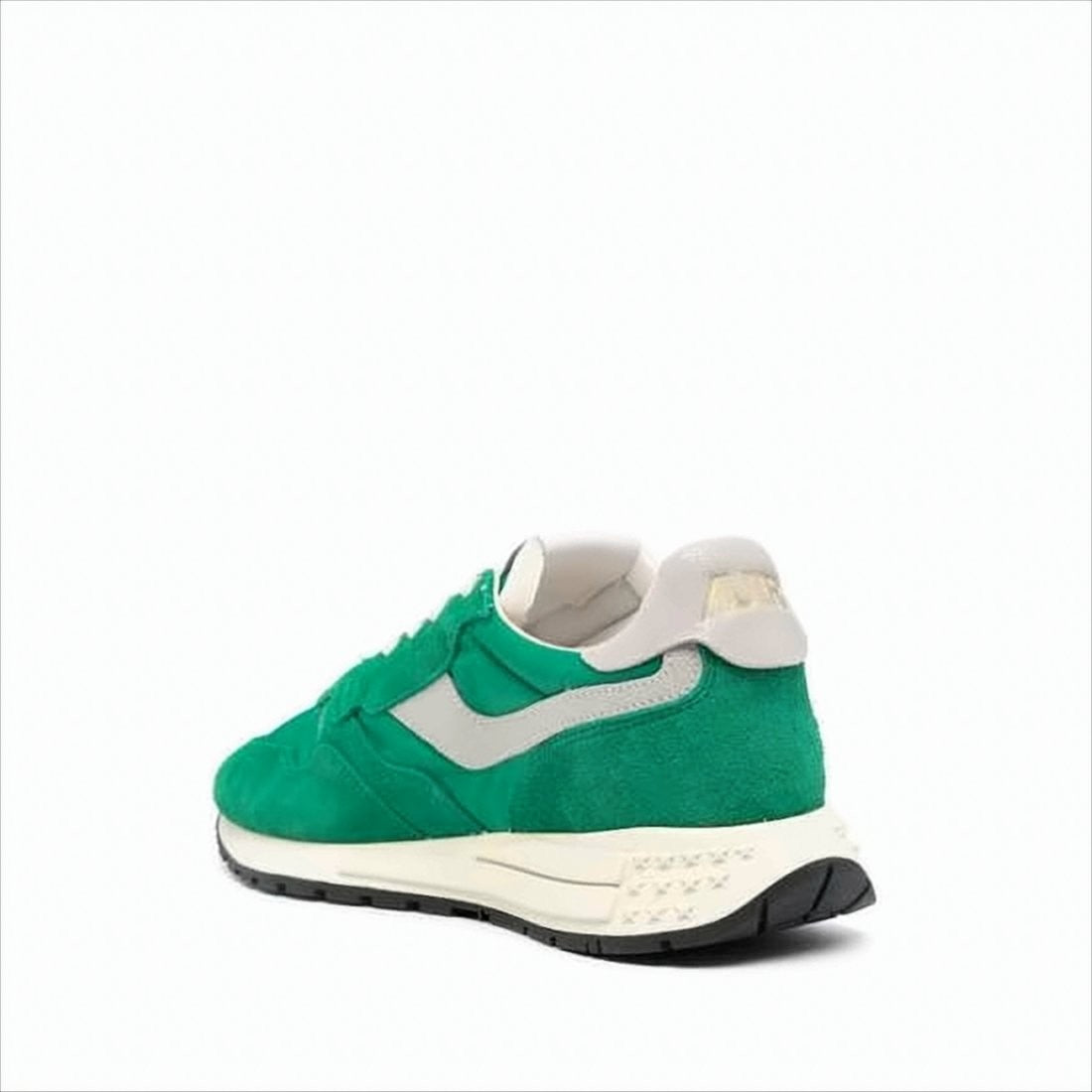 Green Suede and Nylon Sneakers