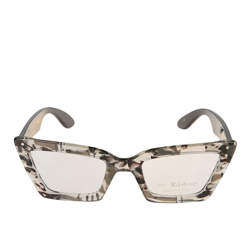 Alexa Oversized Square Frame Eyeglasses with Marbled Pattern