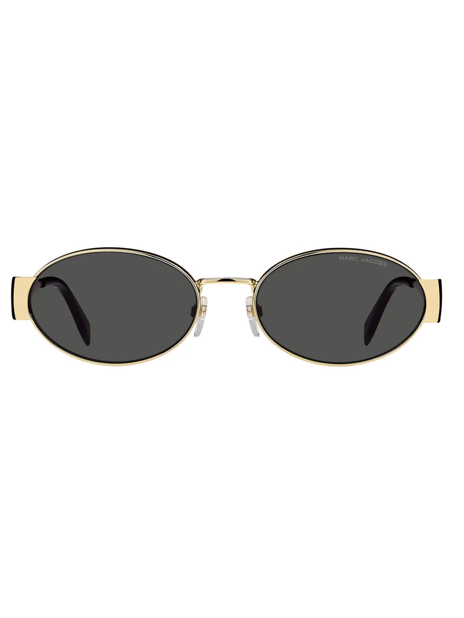 Oval Metal Frame Sunglasses With Dark Lenses