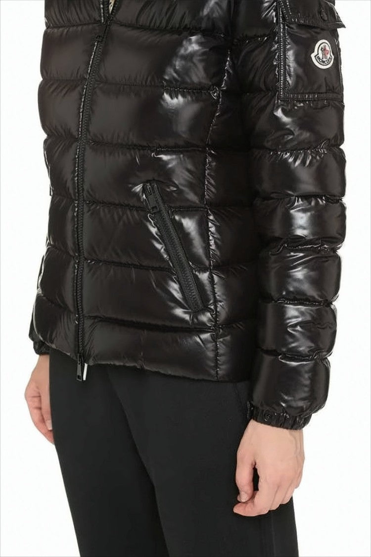 Quilted Black Down Jacket with Fitted Silhouette