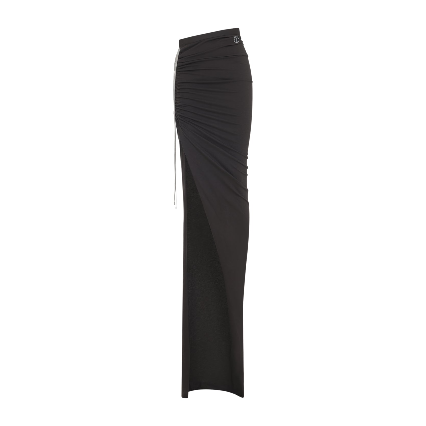 Floor-Length Cotton Skirt With Adjustable Draping