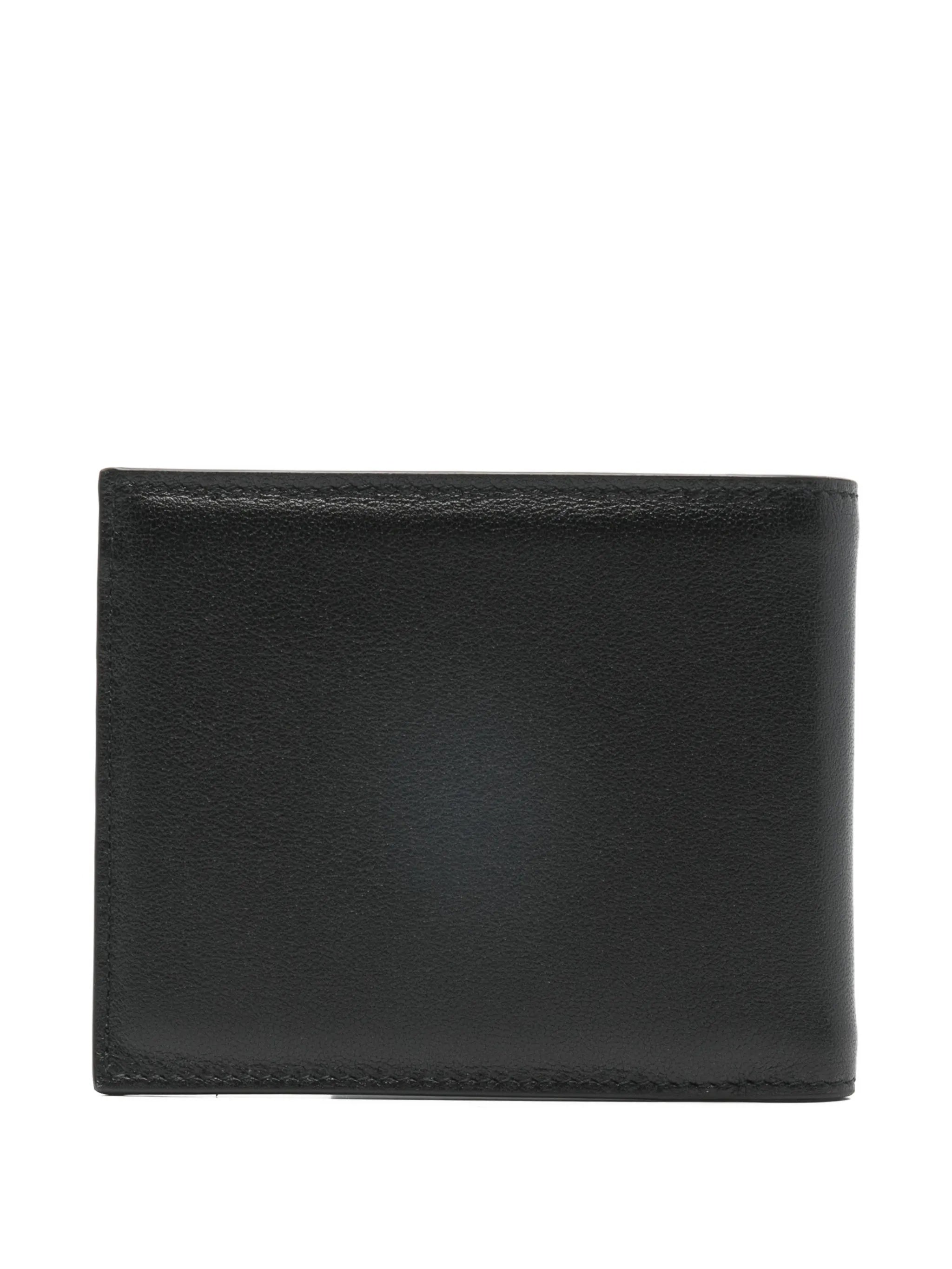 Padded Billfold Black Calf Leather Wallet