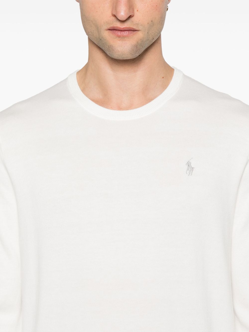 Cotton Sweater With Round Neckline