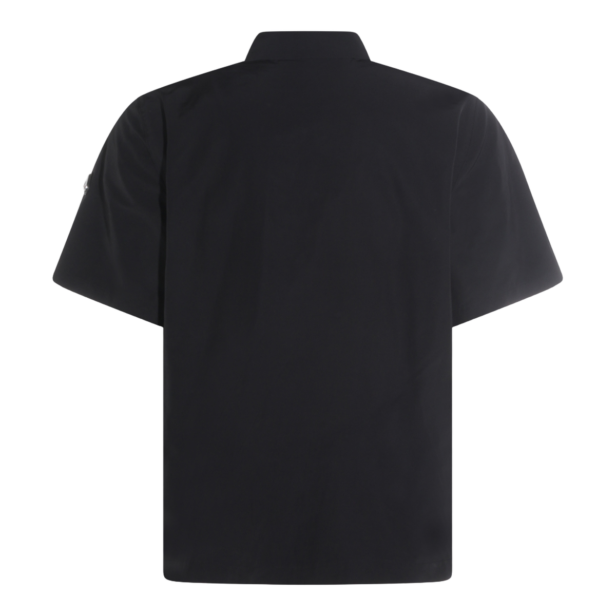 Button-Up Black Shirt with Pointed Collar