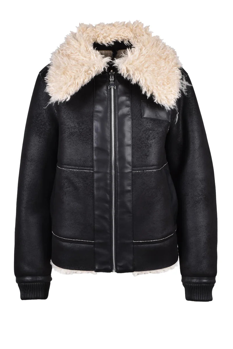 Teddy Jacket - White/Black