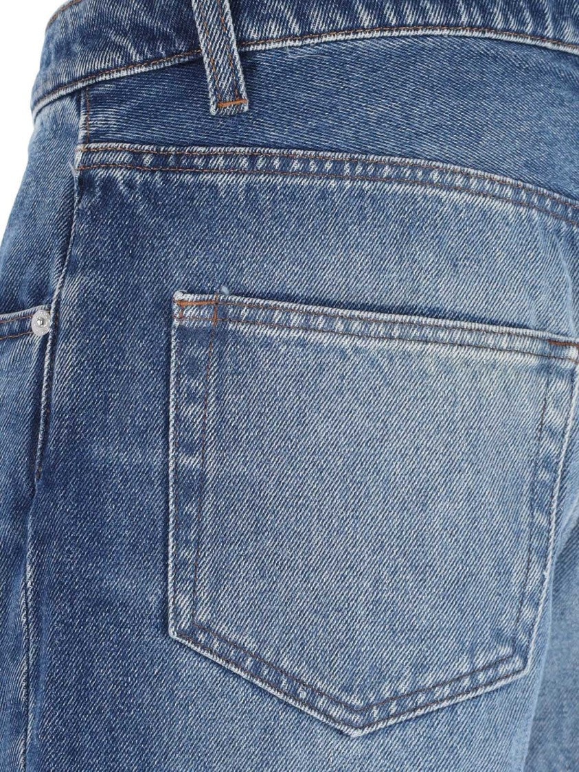 Straight-Leg Denim Jeans With Vintage Wash
