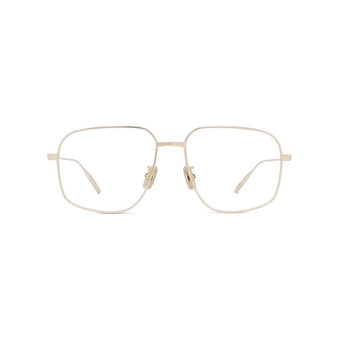 Gv50051u Minimalist Gold-Finish Metal Square Eyeglasses