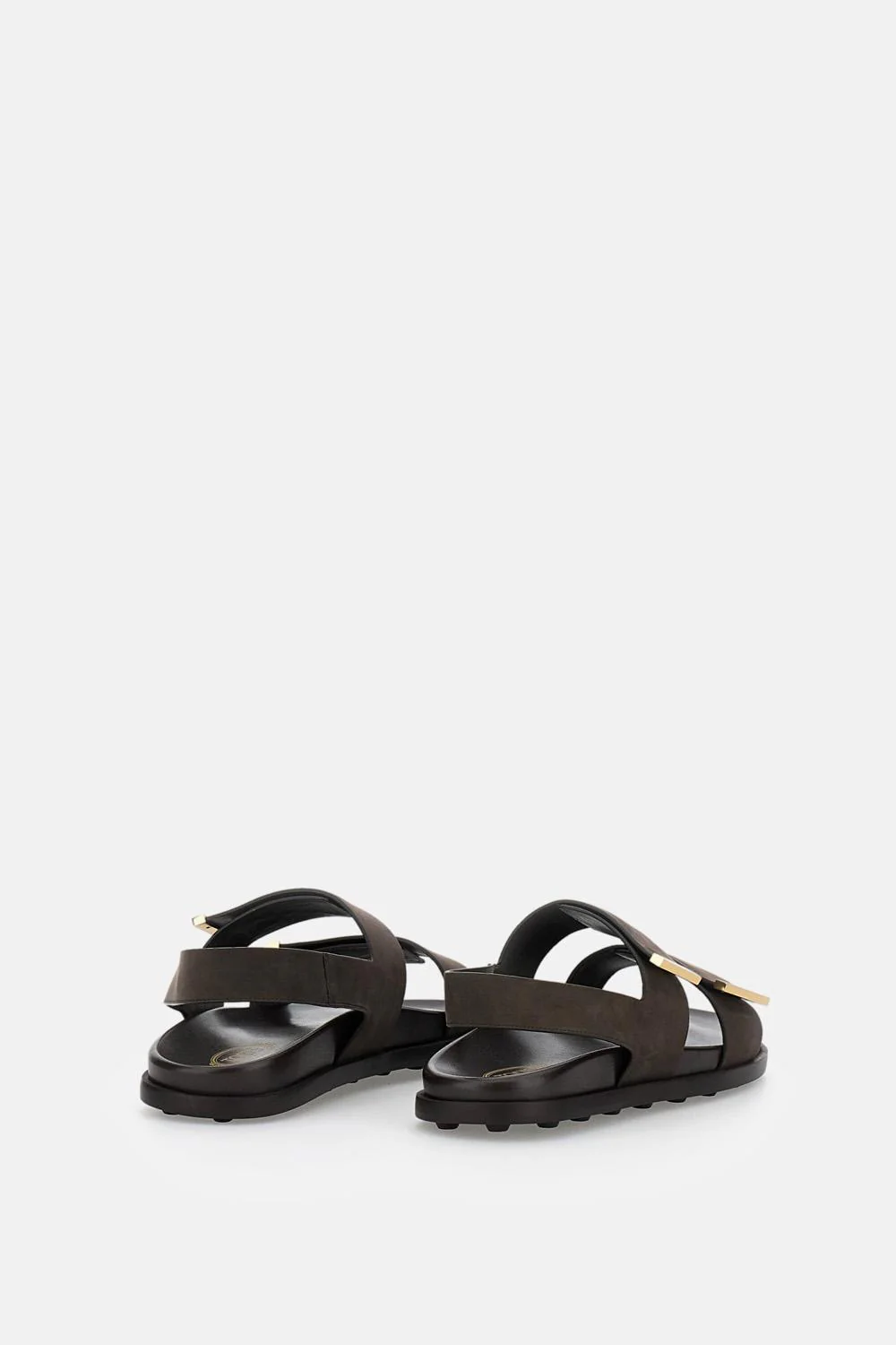 Refined Flat Sandals with Gold-tone Accents