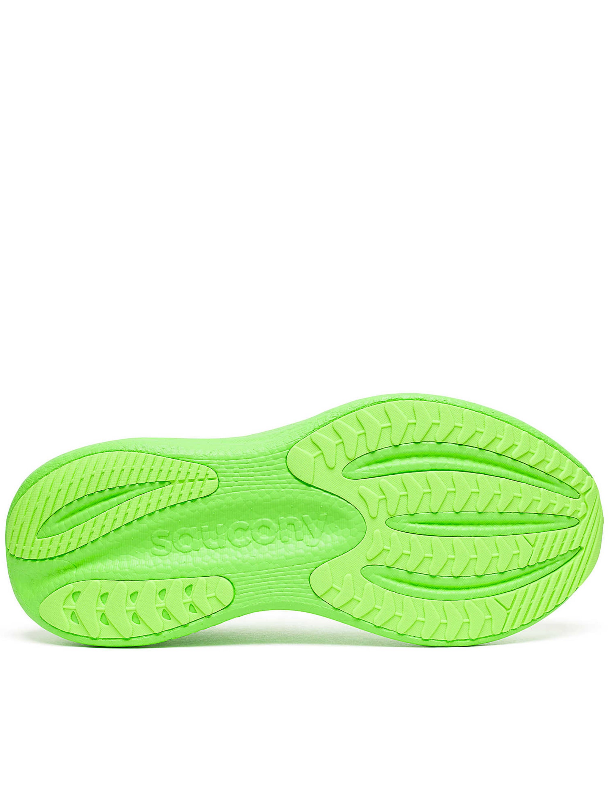 Neon Green Running Shoes with Breathable Mesh Upper