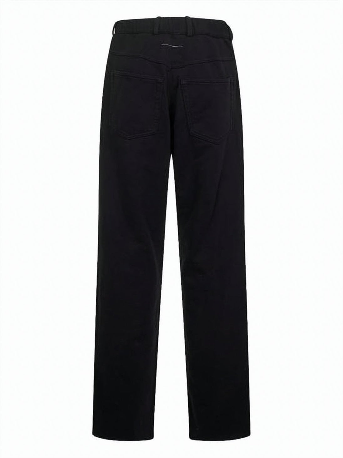 Straight-Leg Relaxed Fit Trousers with High Waist