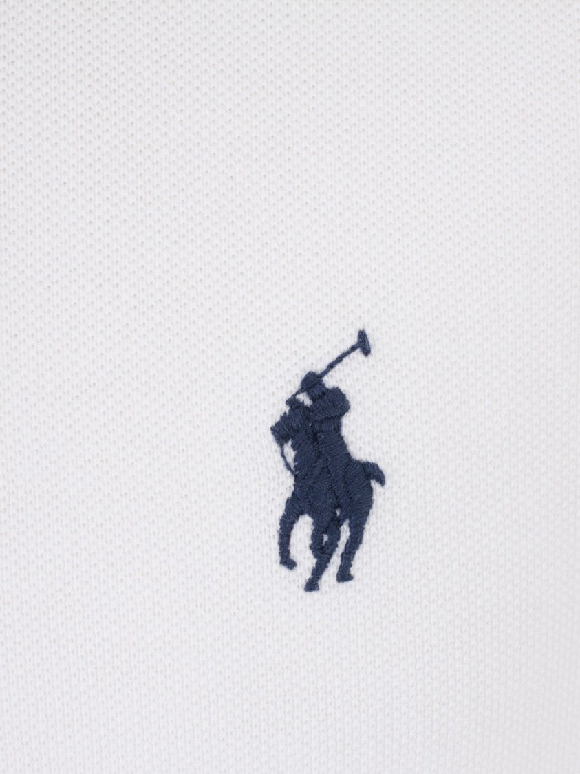 Classic White Polo Shirt With Emblematic Logo