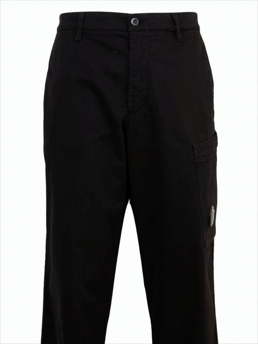 Straight Fit Cargo Pants With Circular Lens Detail