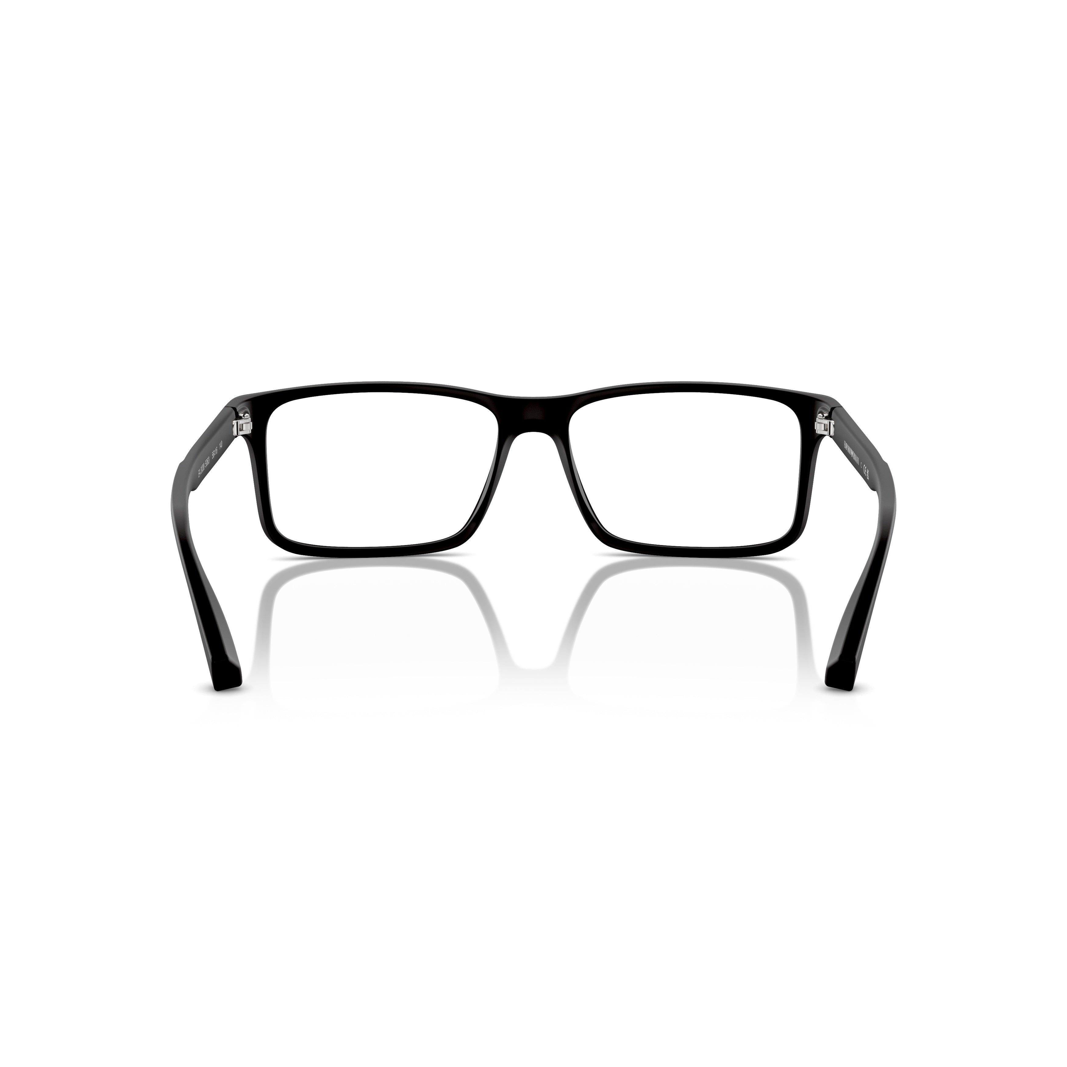 0ea3038 Rectangular Matte Black Eyeglasses with Minimalist Design