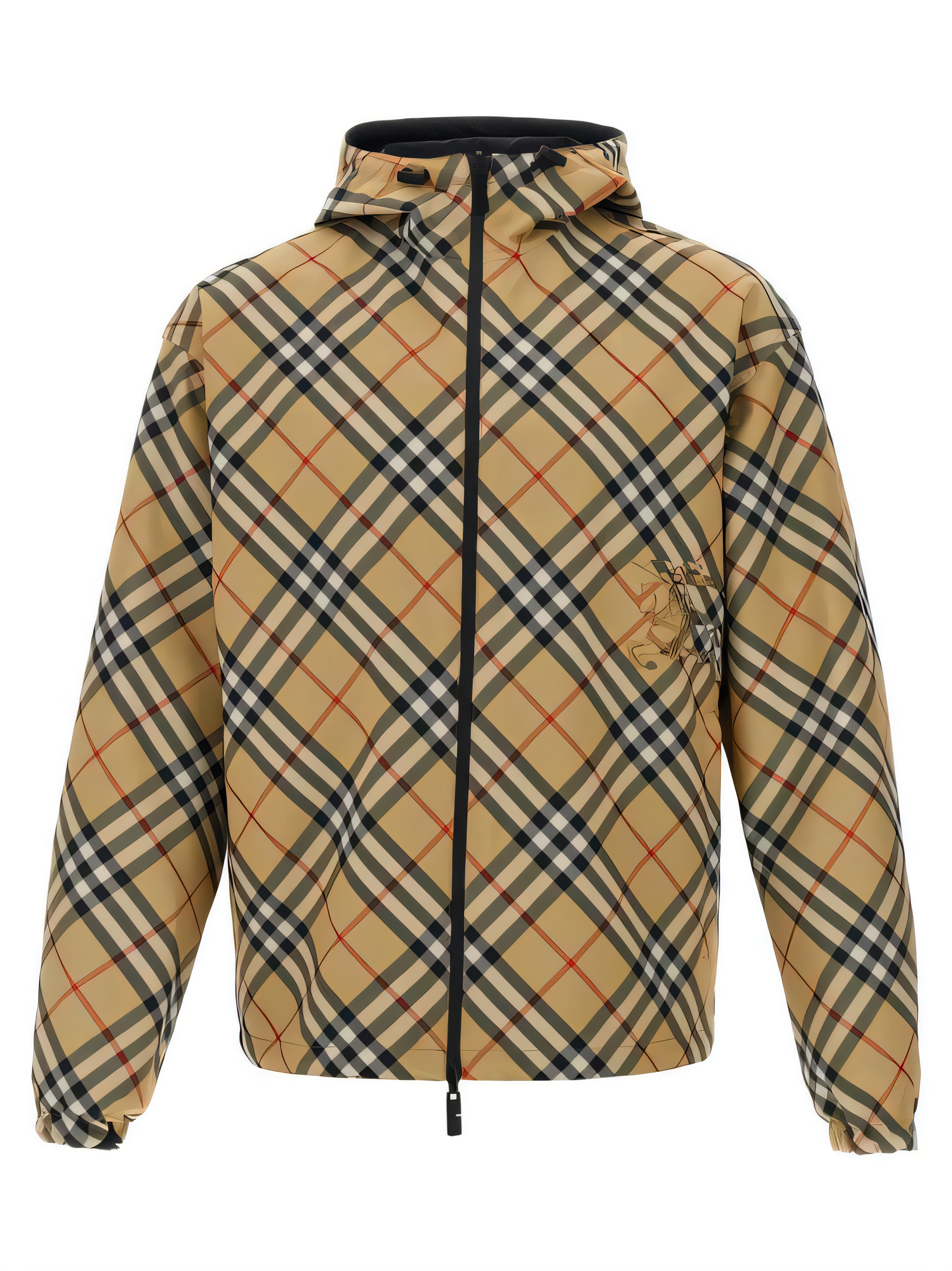 Reversible Check and Solid Black Trapper Jacket