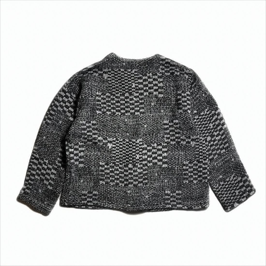 Textured Knit Cardigan with V-Neckline