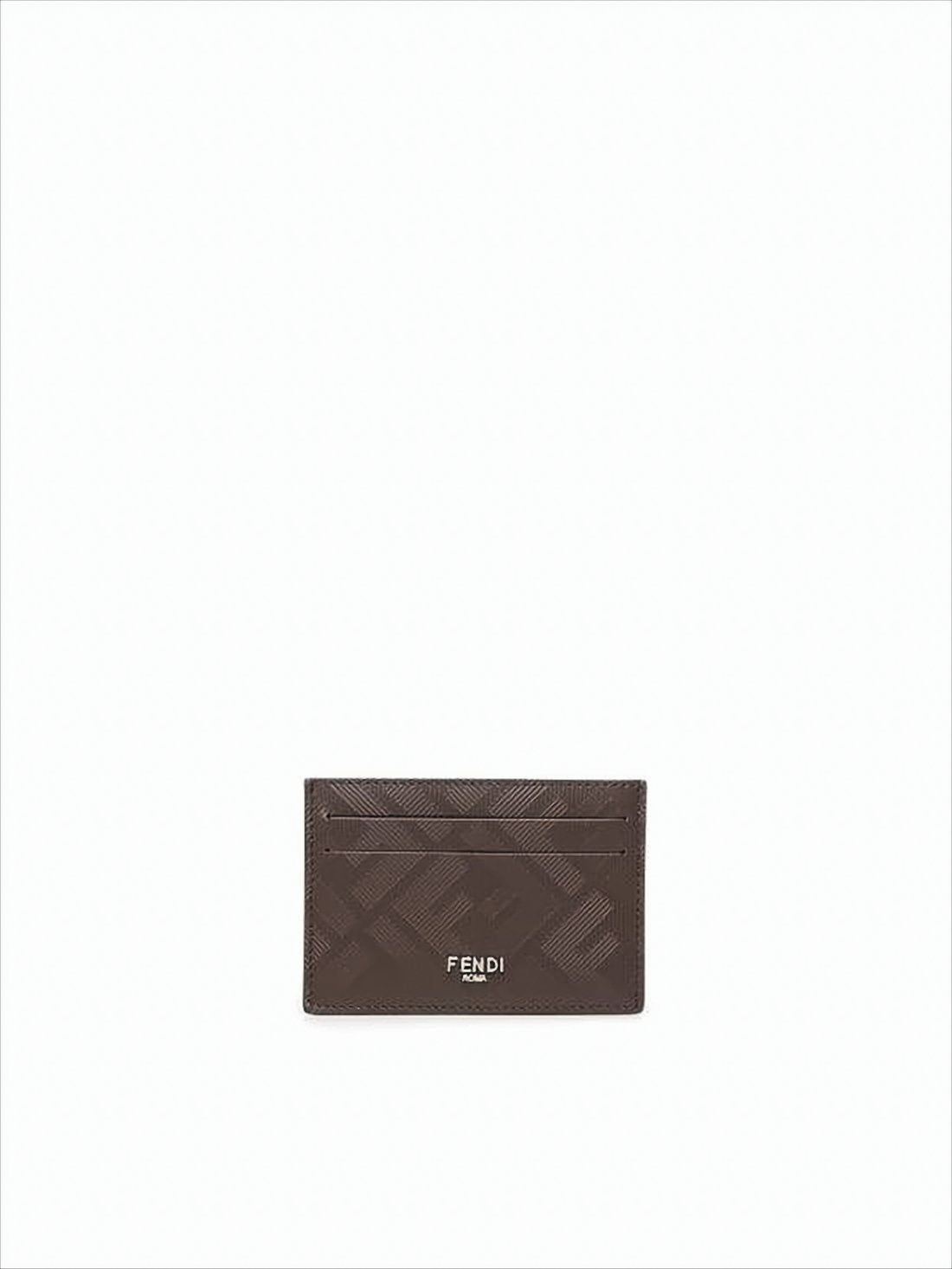 Textured Calf Leather Cardholder With Embossed Design