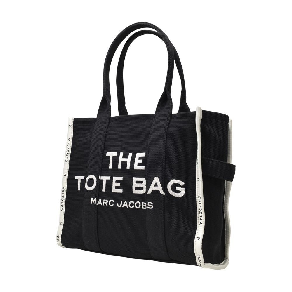 The Large Tote Bag In Black Canvas