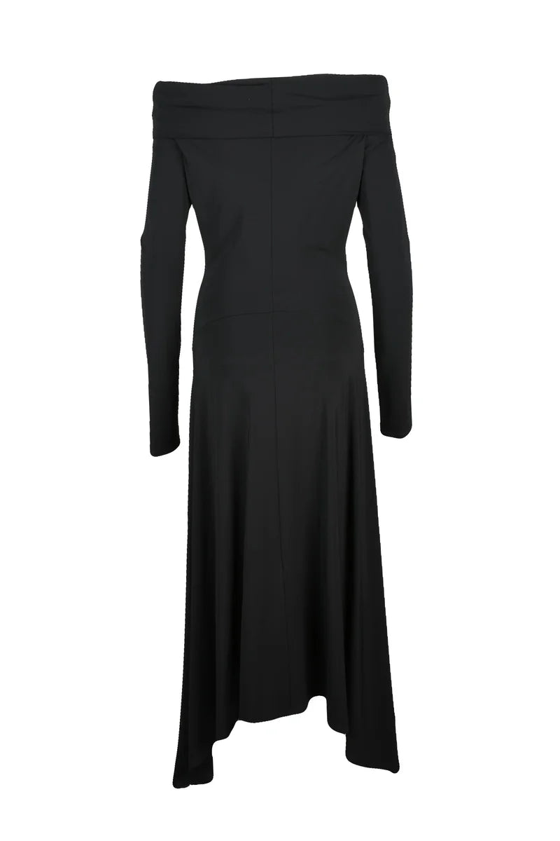 Gerla Long Lycra Dress - Black