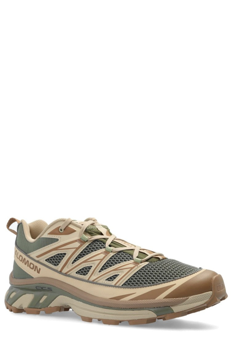 Low-Profile Green Sneakers With Breathable Mesh And Rugged Sole