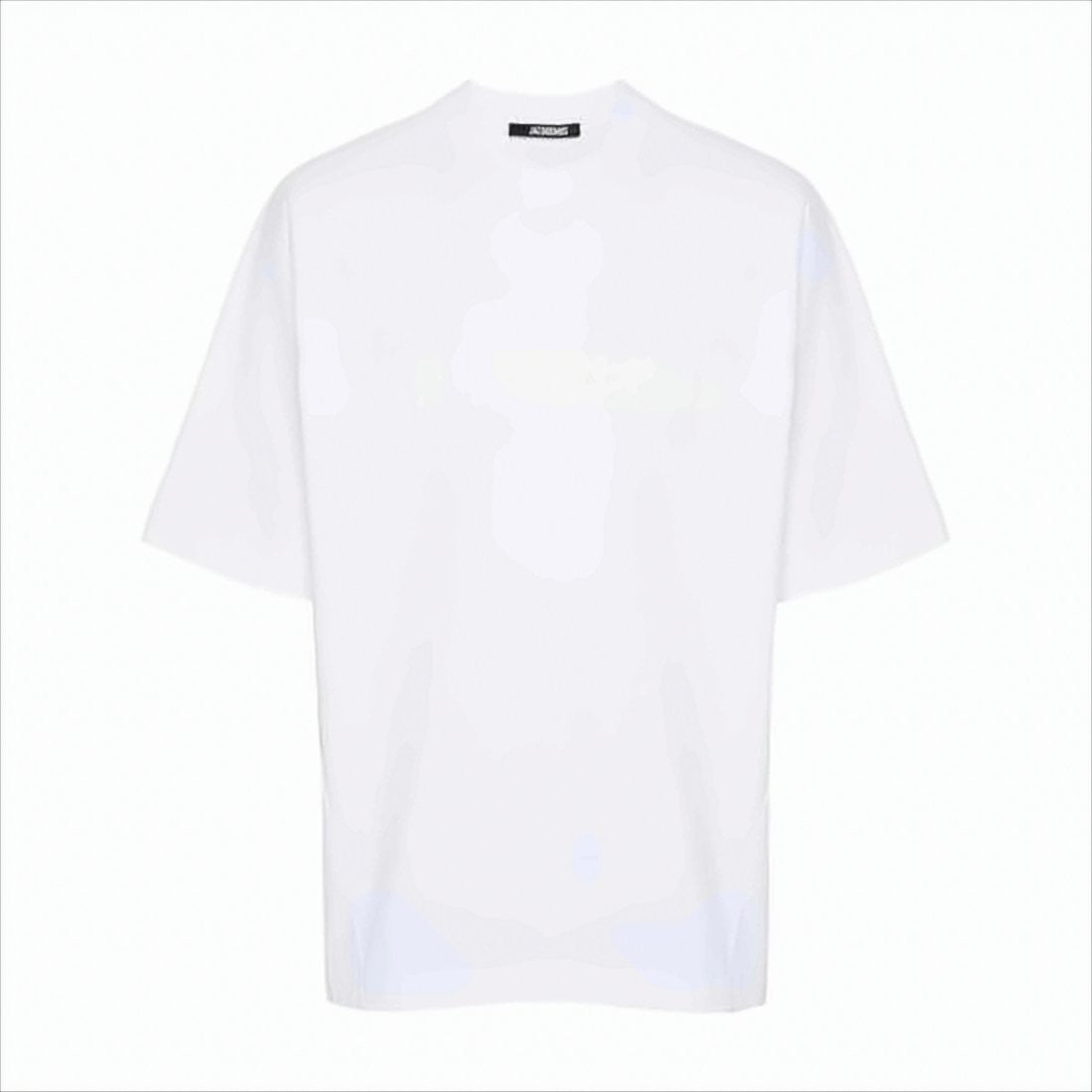 Minimalist White Cotton Tee With Embossed Logo