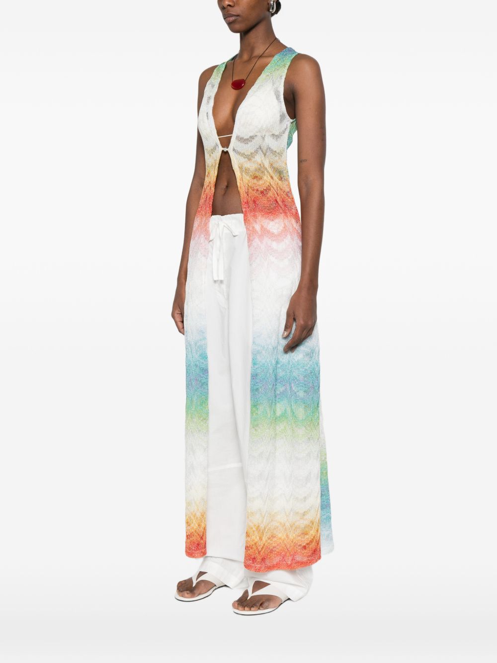 V-Neck Ankle-Length Dress