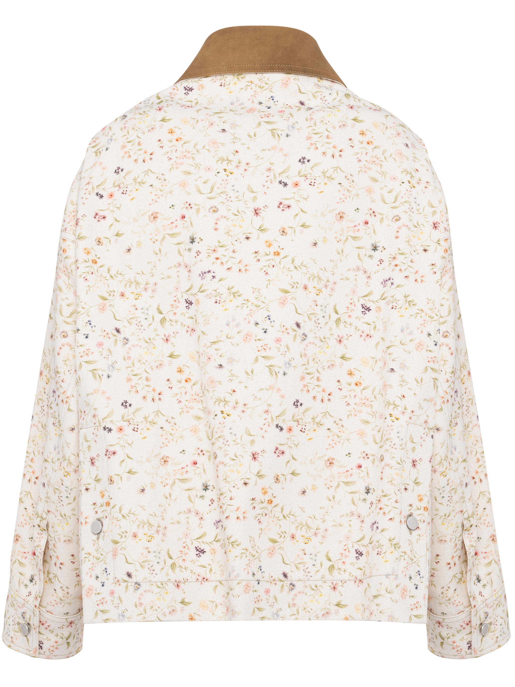 Neutral Giubbino Bubble Boxy Floral Jacket