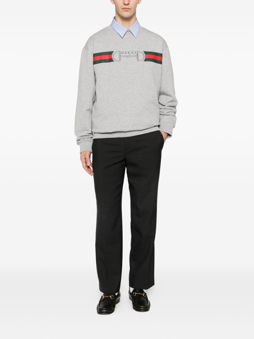 Crew Neck Knit Sweatshirt