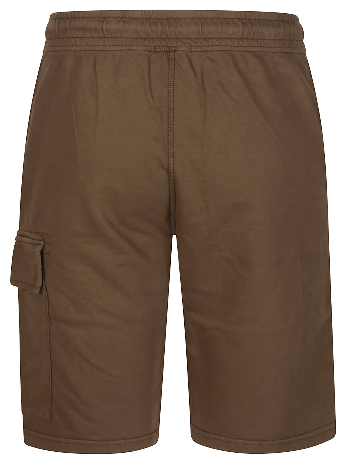 Tailored Brown Shorts With Drawstring Waist And Cargo Pocket