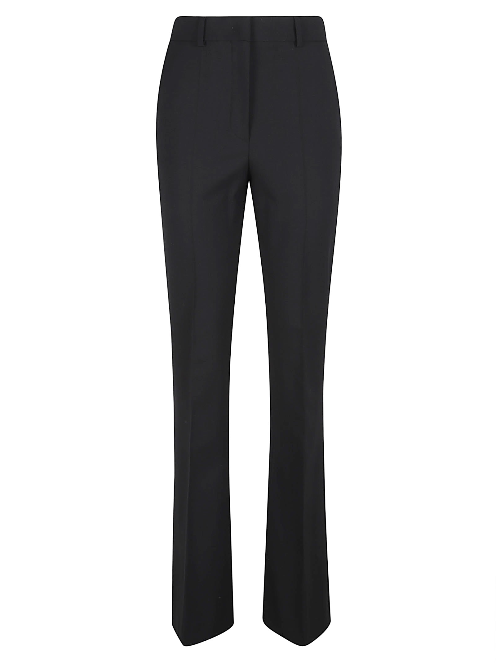Tailored Black Trousers With Flared Hem