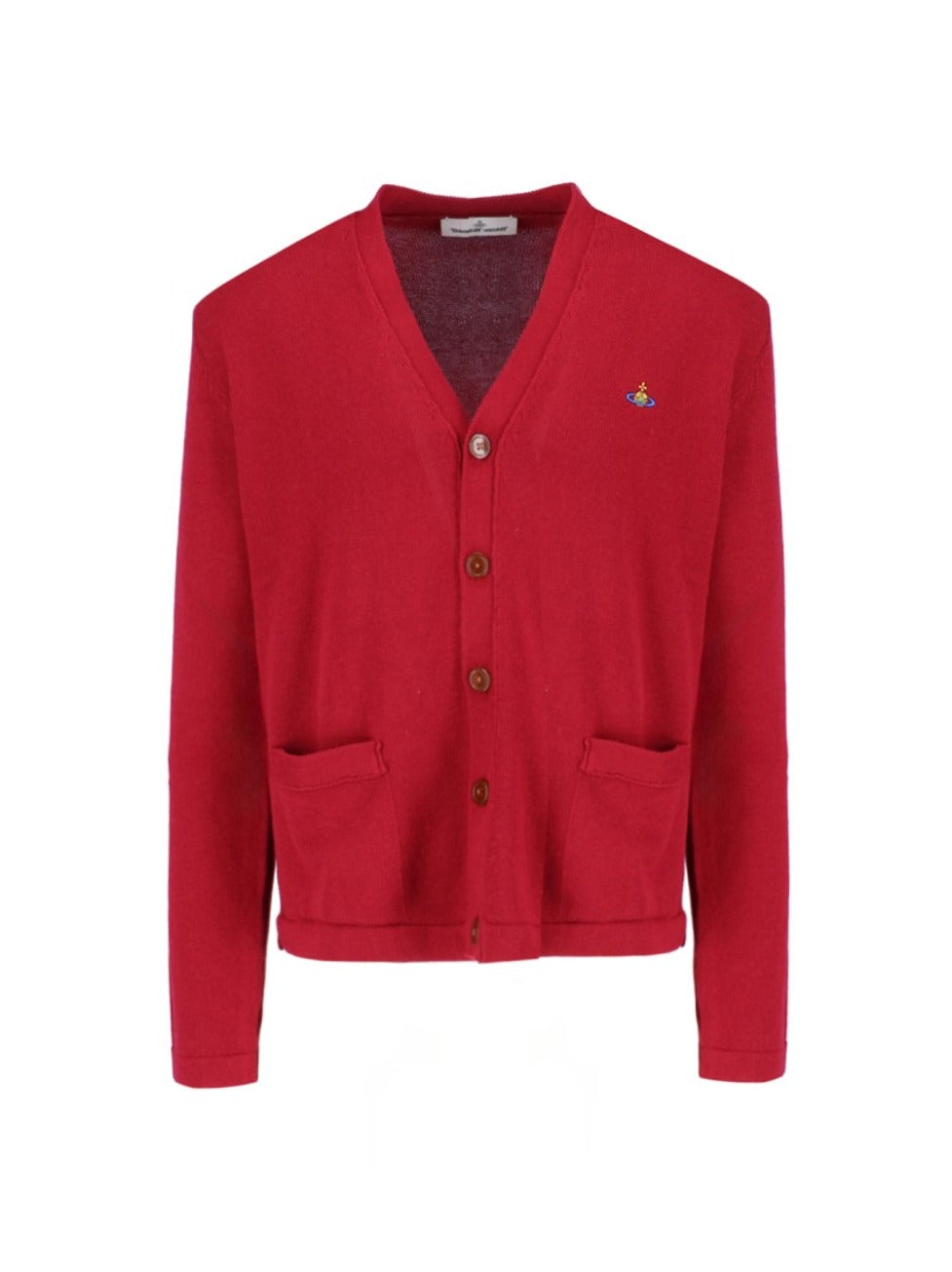 Logo Red & Cashmere Cardigan – Red