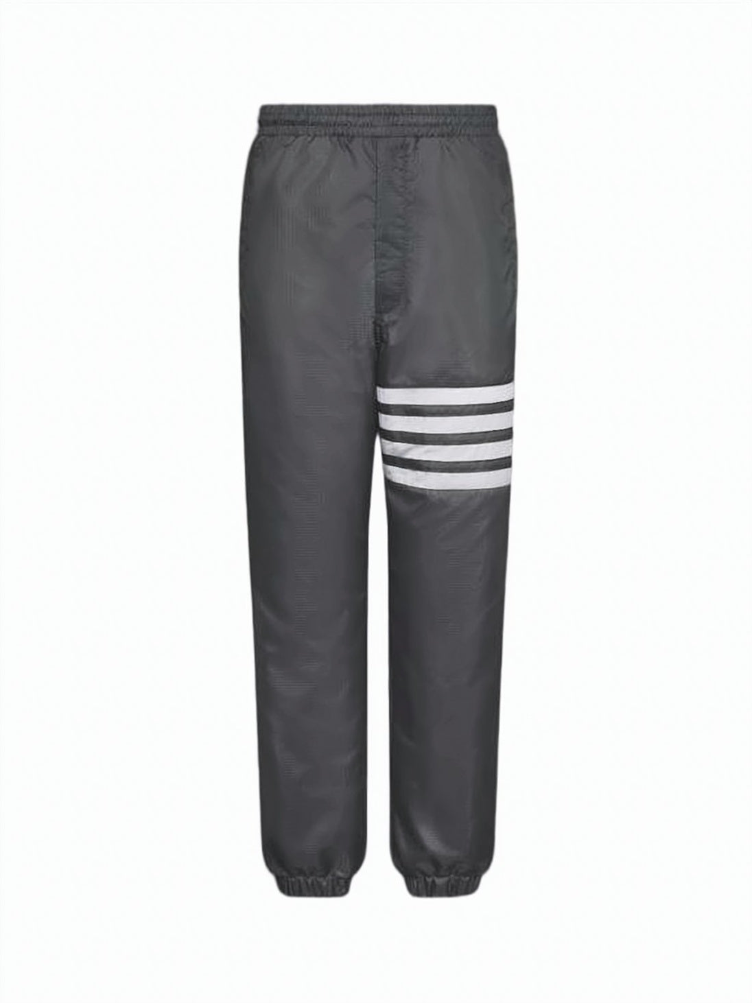 Shiny Ripstop Track Pants With Four Stripes